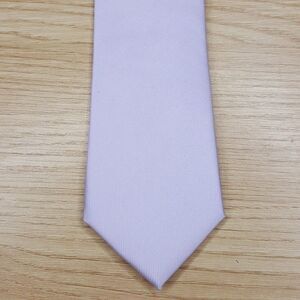 CALVIN KLEIN Mens Neck Tie Solid Lilac Slim Pointed Classic Recycled Polyester
